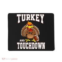 Thanksgiving Turkey And Touchdowns Retro Football Mousepad thumb 0