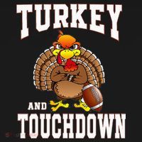 Thanksgiving Turkey And Touchdowns Retro Football Women's Tank Top thumb 5