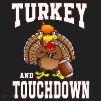 Thanksgiving Turkey And Touchdowns Retro Football Hat thumb 2