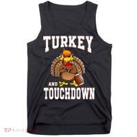 Thanksgiving Turkey And Touchdowns Retro Football Tank Top thumb 0