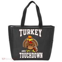 Thanksgiving Turkey And Touchdowns Retro Football Tote Bag thumb 0