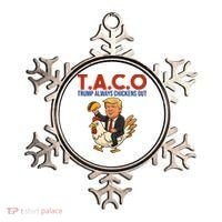 Taco Trump Always Chickens Out Riding A Chicken Ornament thumb 0