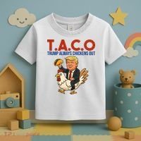 Taco Trump Always Chickens Out Riding A Chicken Toddler T-Shirt thumb 3