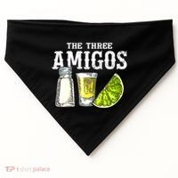 The Three Amigos Lime Salt Tequila Funny Cinco De Mayo Gifts USA-Made Doggie Bandana thumb 0