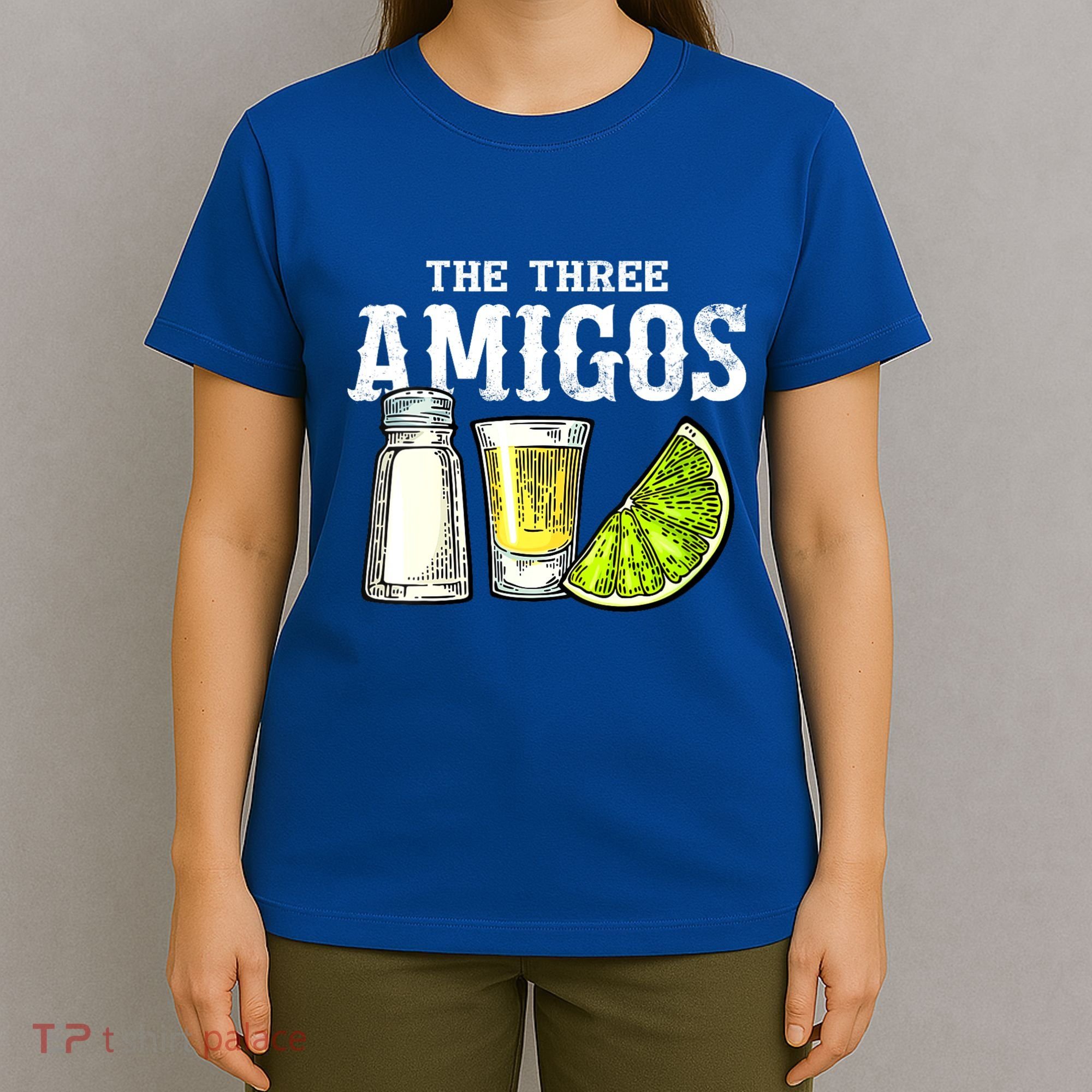 The Three Amigos Lime Salt Tequila Funny Cinco De Mayo Gifts T-Shirt