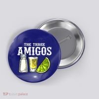 The Three Amigos Lime Salt Tequila Funny Cinco De Mayo Gifts Button thumb 0