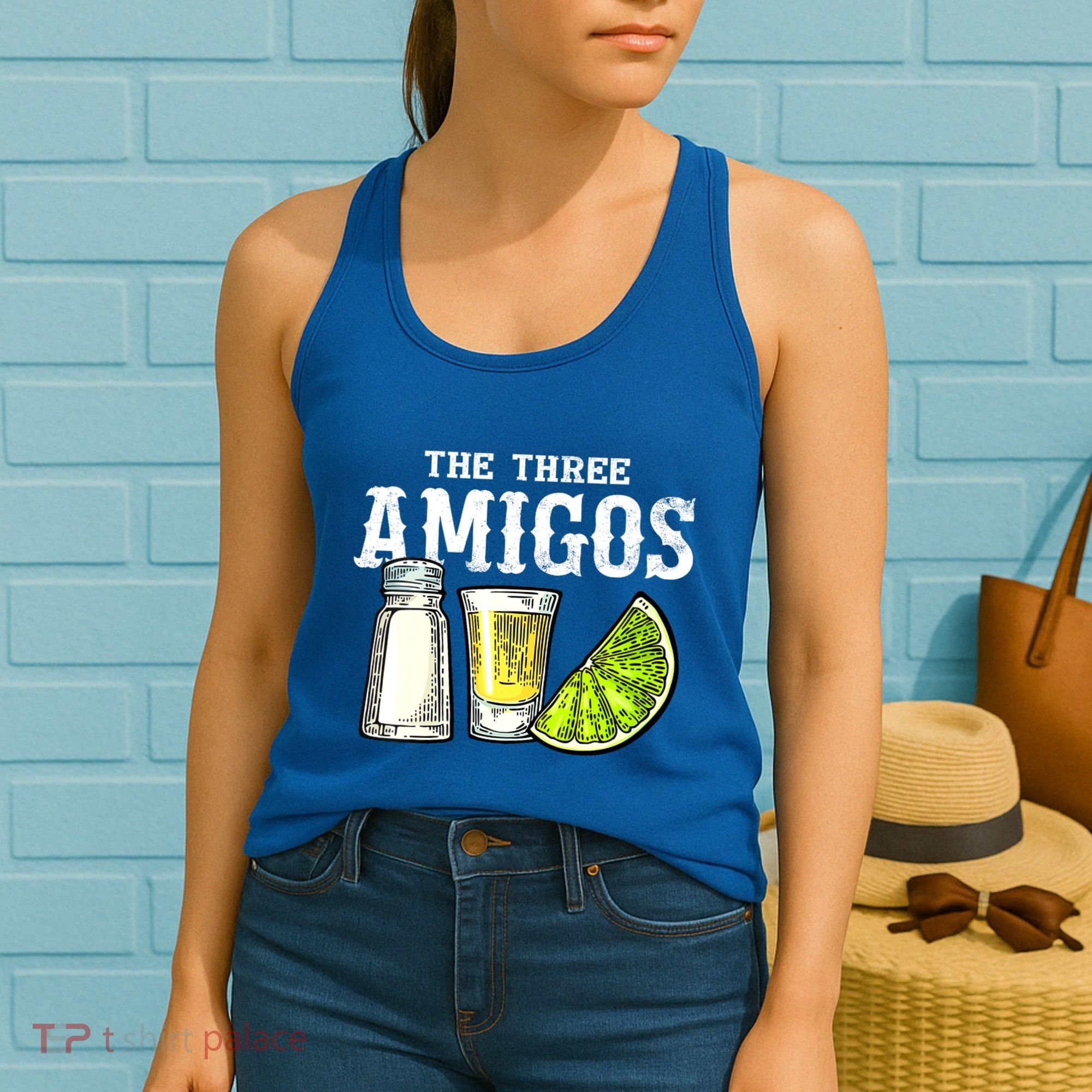 The Three Amigos Lime Salt Tequila Funny Cinco De Mayo Gifts Women's Tank Top