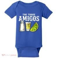 The Three Amigos Lime Salt Tequila Funny Cinco De Mayo Gifts Baby Bodysuit thumb 0
