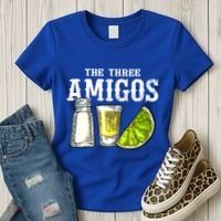 The Three Amigos Lime Salt Tequila Funny Cinco De Mayo Gifts Women's T-Shirt thumb 3