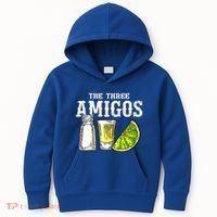The Three Amigos Lime Salt Tequila Funny Cinco De Mayo Gifts Kids Hoodie thumb 0