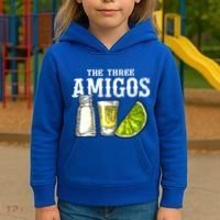 The Three Amigos Lime Salt Tequila Funny Cinco De Mayo Gifts Kids Hoodie thumb 3