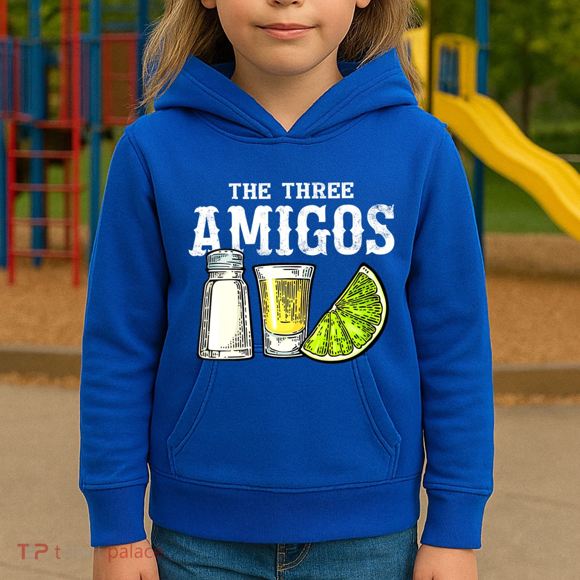 The Three Amigos Lime Salt Tequila Funny Cinco De Mayo Gifts Kids Hoodie