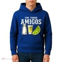 The Three Amigos Lime Salt Tequila Funny Cinco De Mayo Gifts Kids Hoodie thumb 4