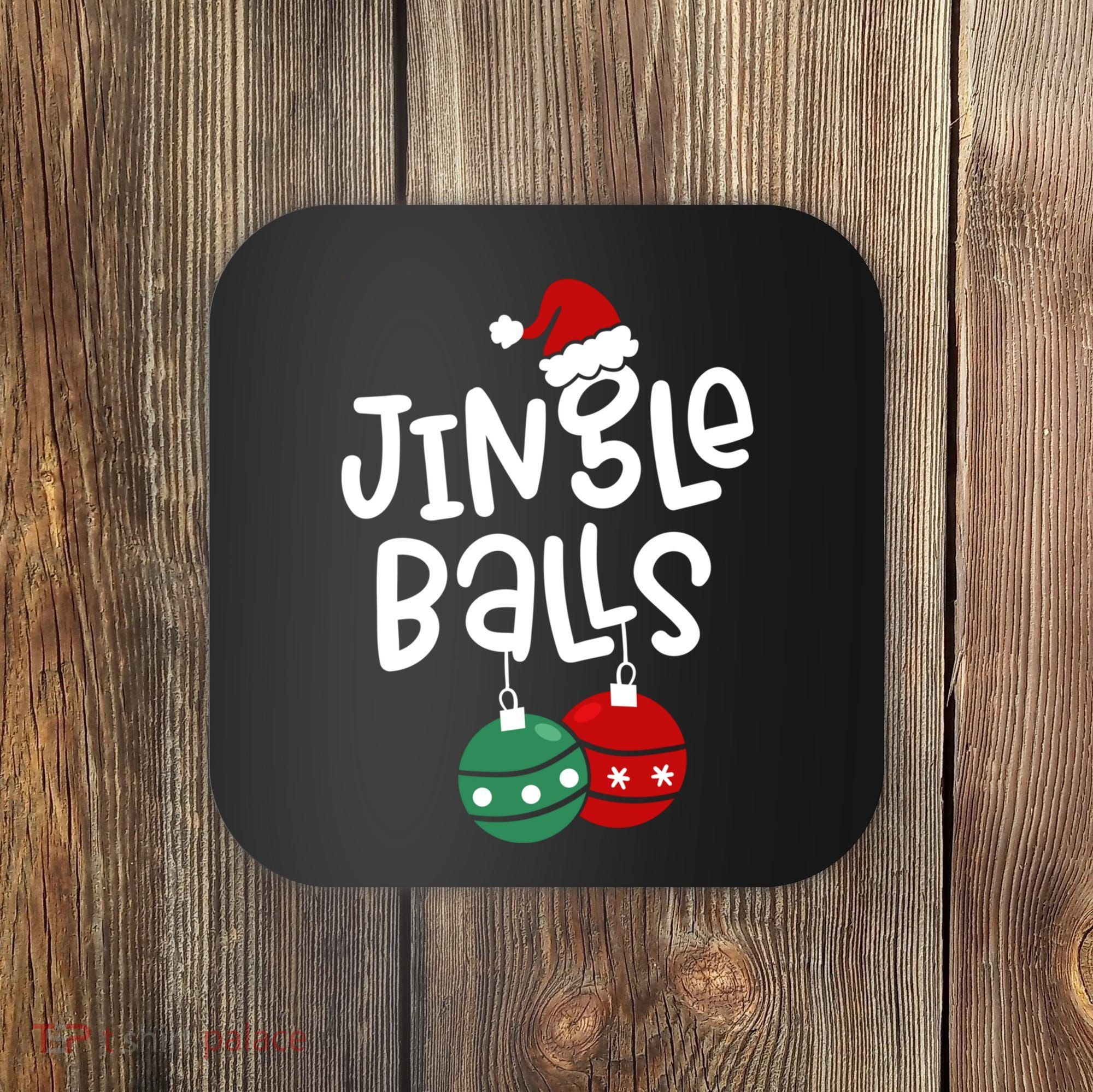 Tinsel Tits Jingle Balls Funny Matching Christmas Couple Chestnuts Coaster