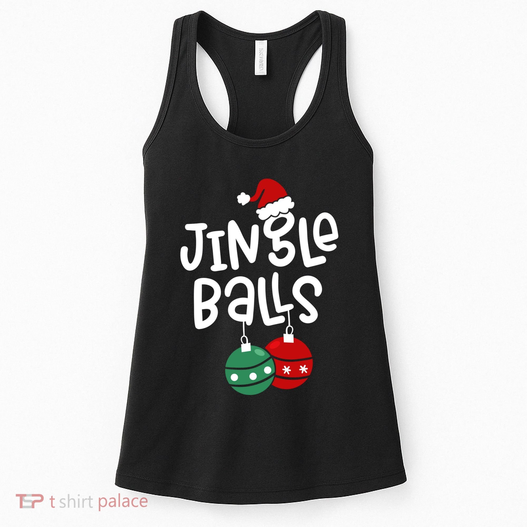 Tinsel Tits Jingle Balls Funny Matching Christmas Couple Chestnuts Women's Tank Top