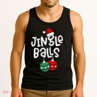 Tinsel Tits Jingle Balls Funny Matching Christmas Couple Chestnuts Tank Top thumb 3