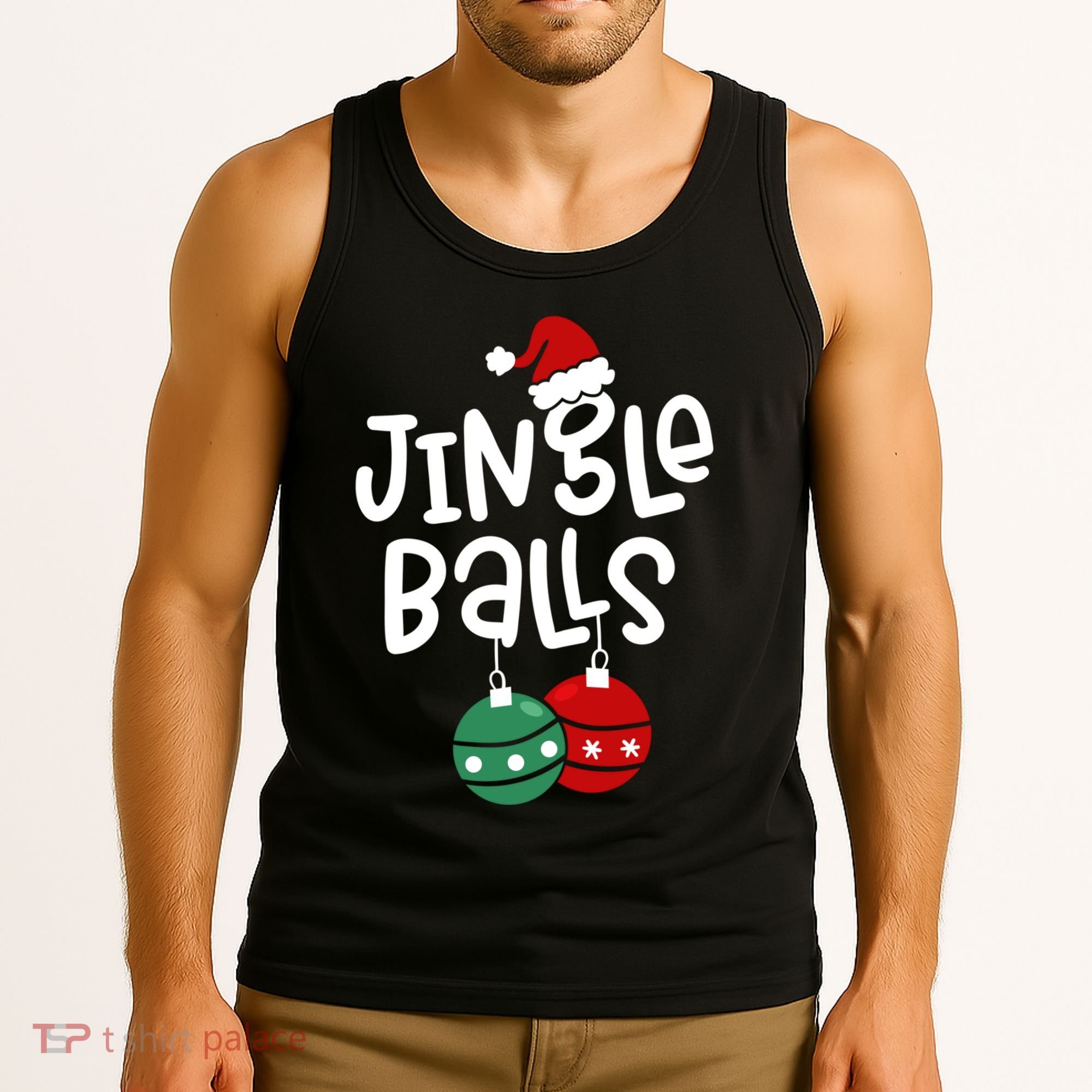 Tinsel Tits Jingle Balls Funny Matching Christmas Couple Chestnuts Tank Top