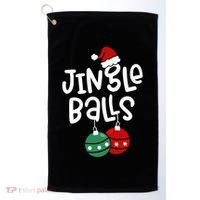 Tinsel Tits Jingle Balls Funny Matching Christmas Couple Chestnuts Golf Towel thumb 0