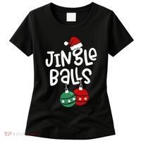 Tinsel Tits Jingle Balls Funny Matching Christmas Couple Chestnuts Women's T-Shirt thumb 0