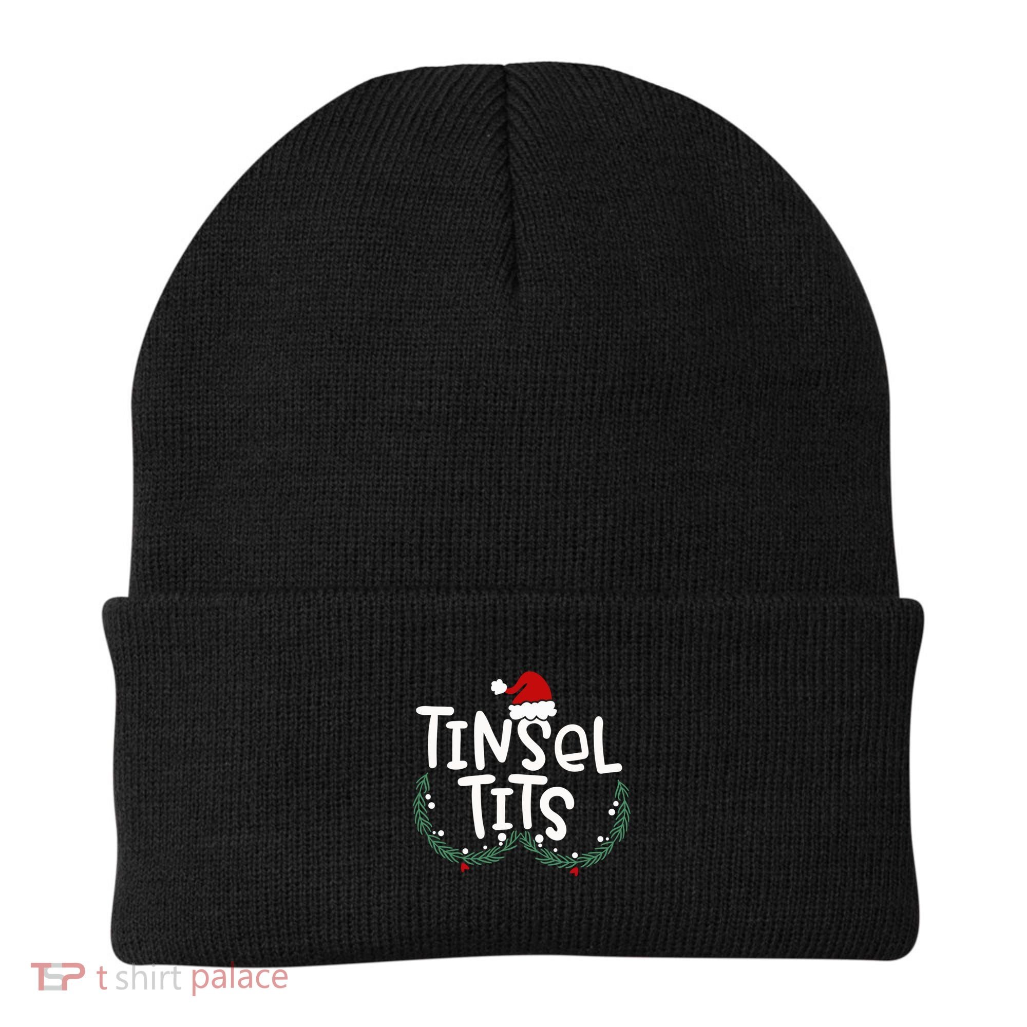 Tinsel Tits Jingle Balls Funny Matching Christmas Couple Chestnuts Beanie