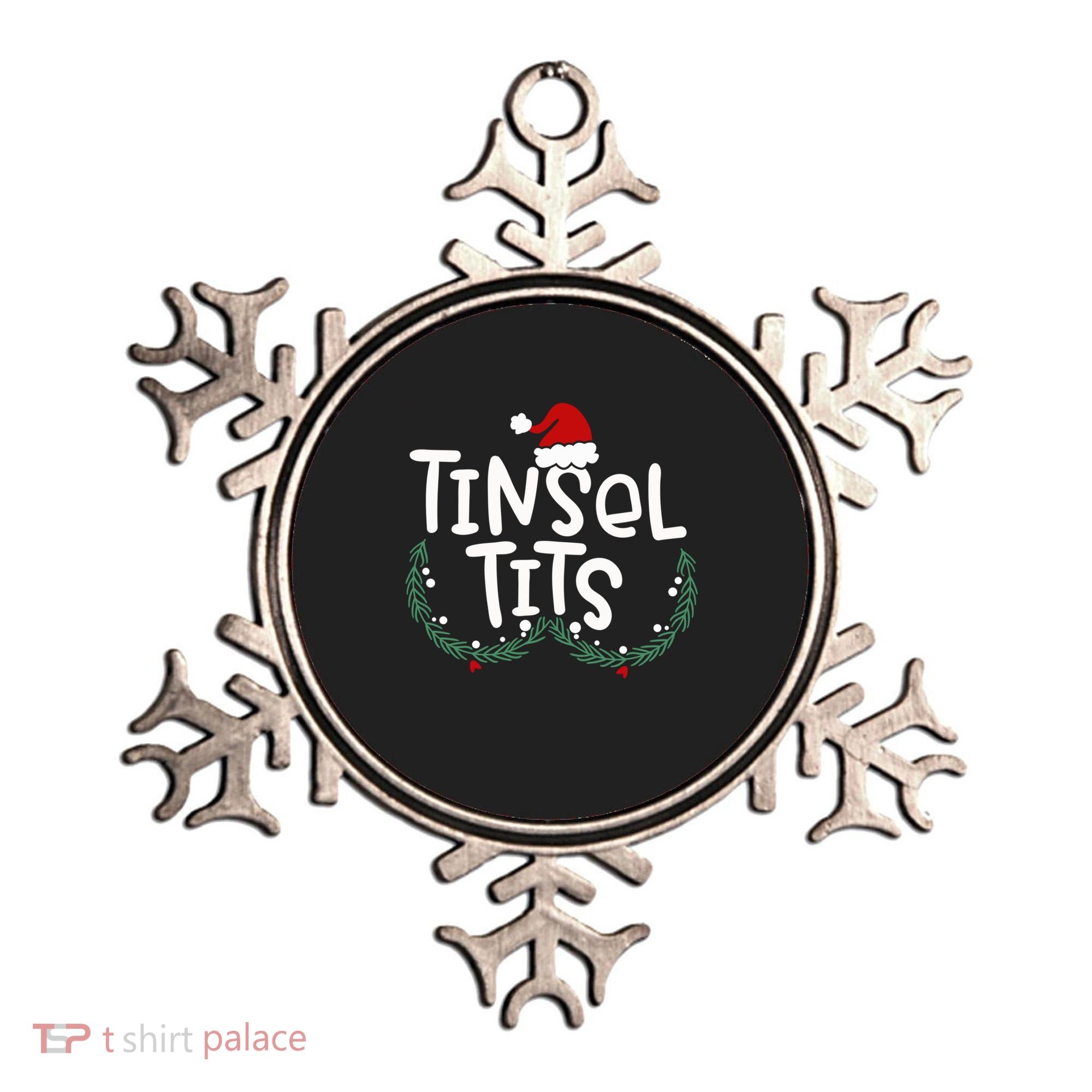 Tinsel Tits Jingle Balls Funny Matching Christmas Couple Chestnuts Ornament