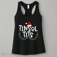 Tinsel Tits Jingle Balls Funny Matching Christmas Couple Chestnuts Women's Tank Top thumb 3