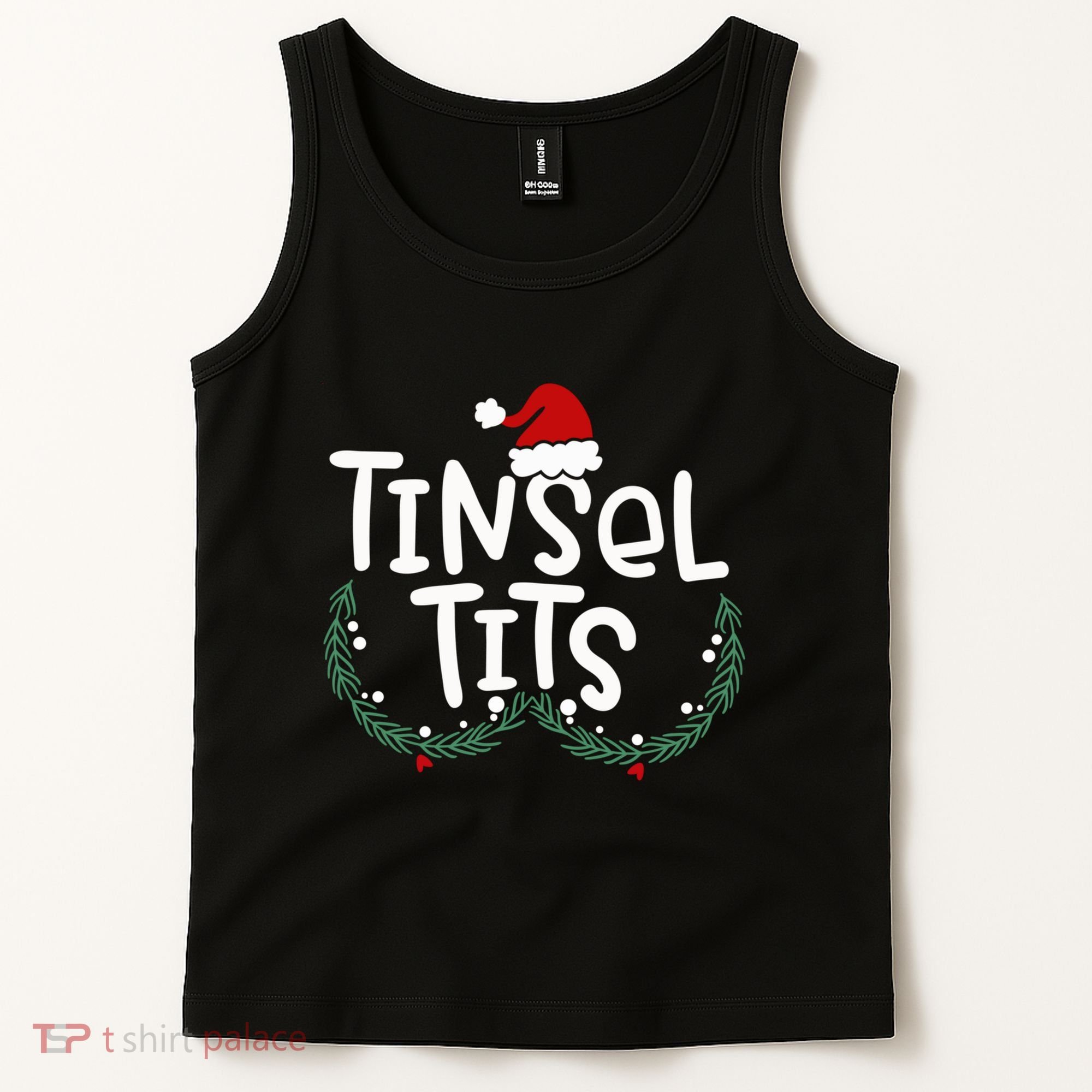 Tinsel Tits Jingle Balls Funny Matching Christmas Couple Chestnuts Tank Top