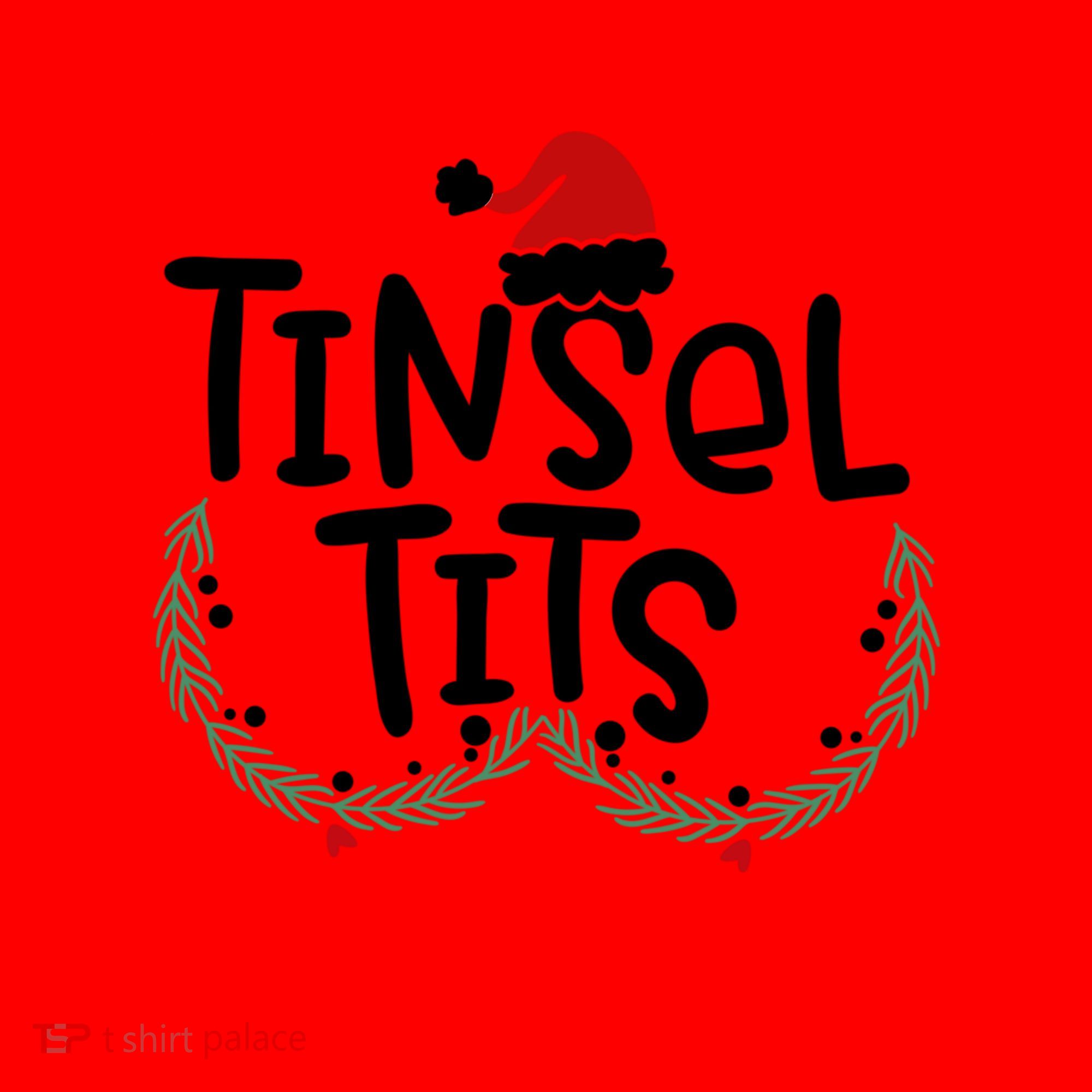 Tinsel Tits Jingle Balls Funny Matching Christmas Couple Chestnuts Santa Hat