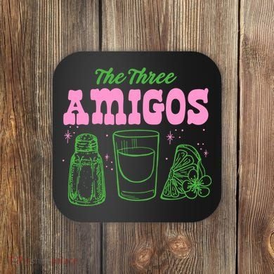 The Three Amigos Margarita Cocktail Coaster
