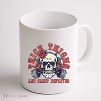 Thick Thighs And Sleep Deprived On Back Coffee Mug thumb 1