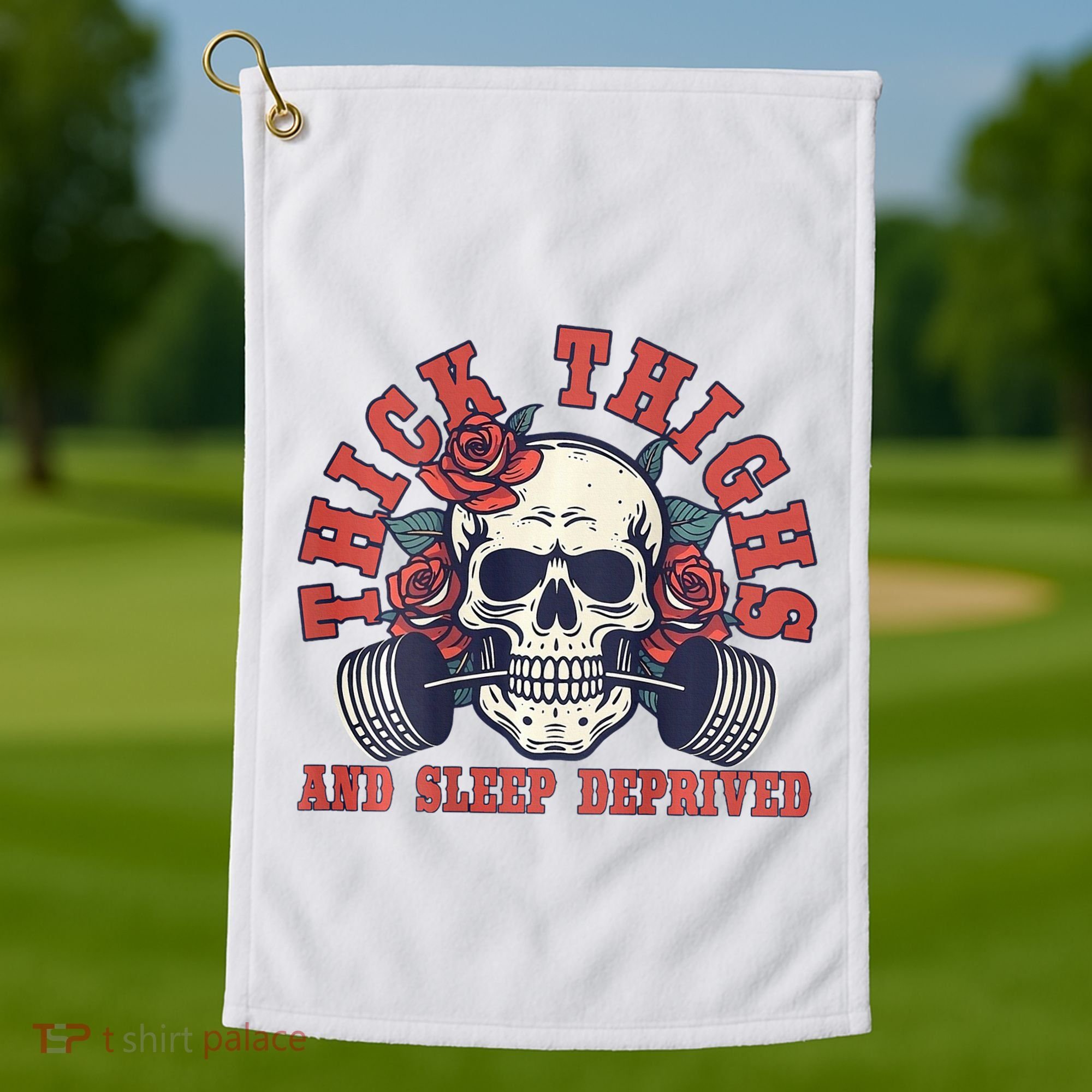 Thick Thighs And Sleep Deprived On Back Golf Towel