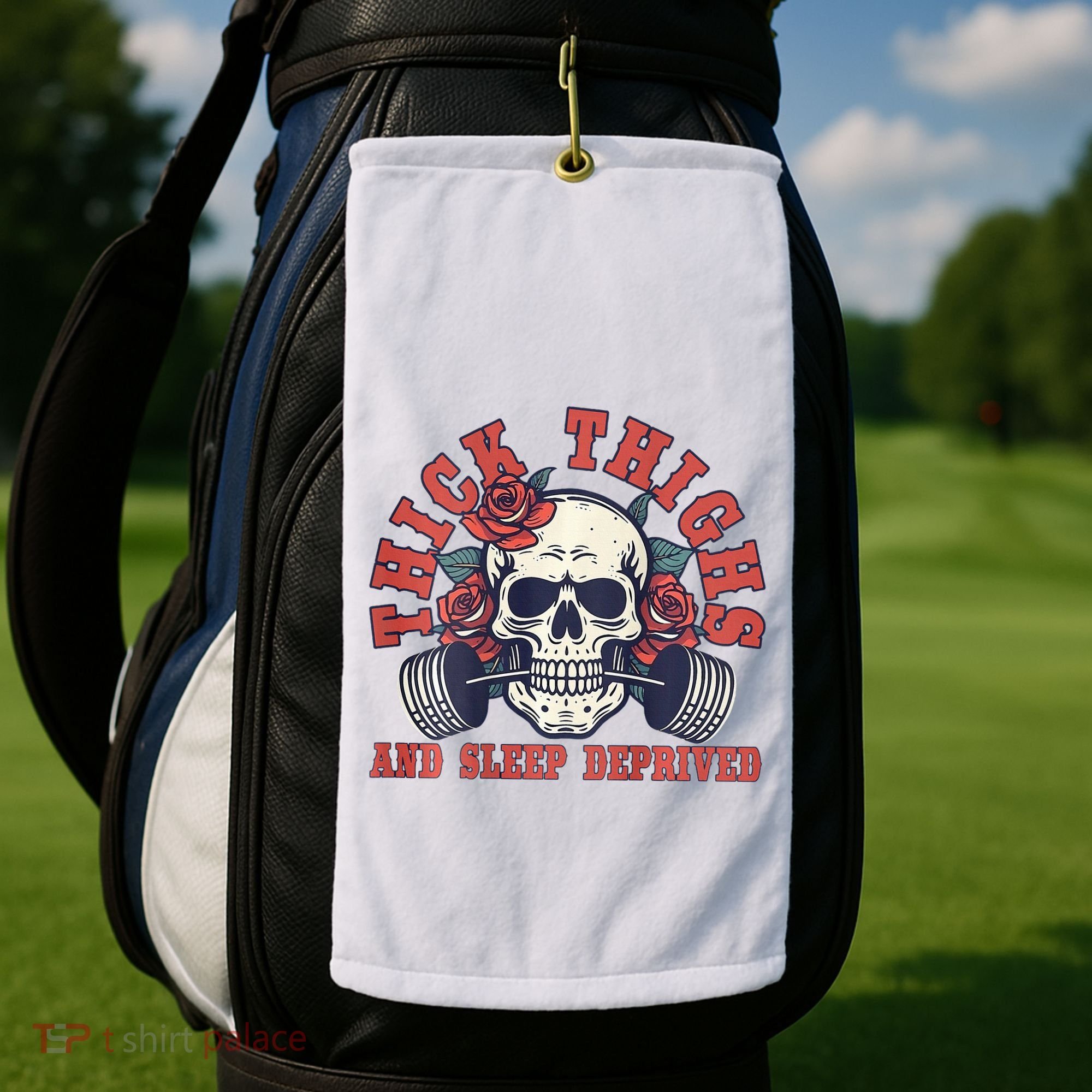 Thick Thighs And Sleep Deprived On Back Golf Towel