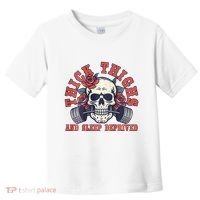 Thick Thighs And Sleep Deprived On Back Toddler T-Shirt thumb 0