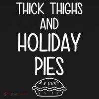 Thick Thighs And Holiday Pies Funny Thanksgiving Women's Hoodie thumb 2