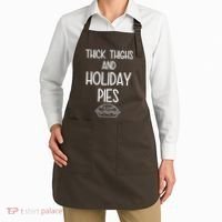 Thick Thighs And Holiday Pies Funny Thanksgiving Apron thumb 2