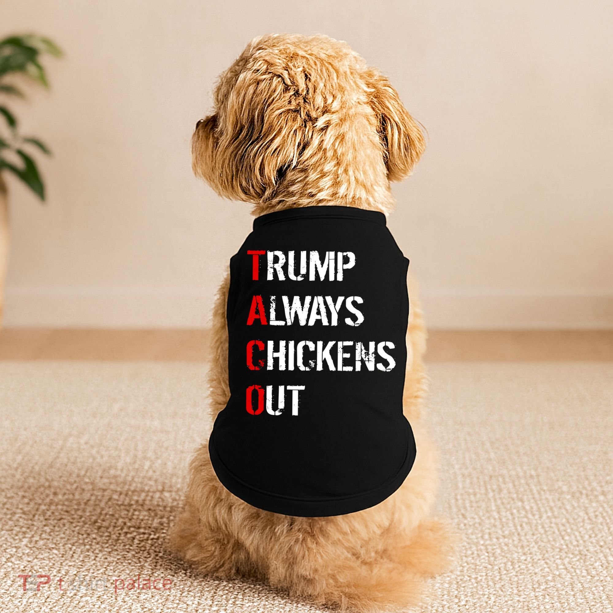 Taco Trump Always Chickens Out Doggie Tank