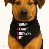 Taco Trump Always Chickens Out USA-Made Doggie Bandana thumb 1