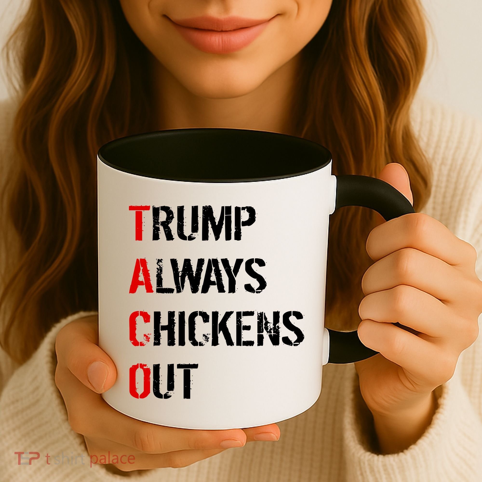 Taco Trump Always Chickens Out Coffee Mug