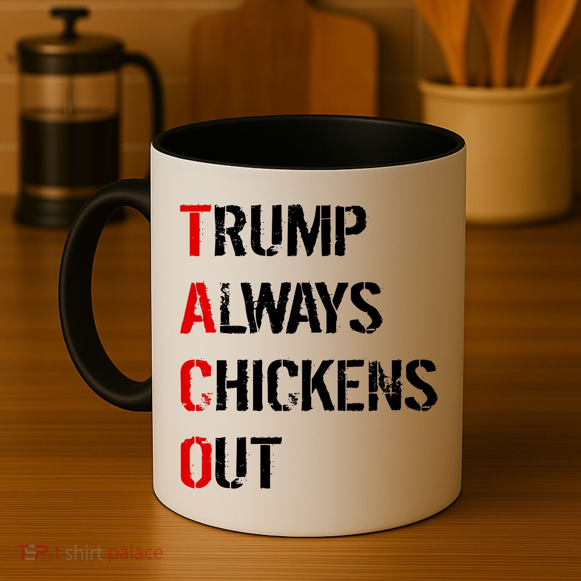 Taco Trump Always Chickens Out Coffee Mug
