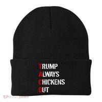 Taco Trump Always Chickens Out Beanie thumb 0