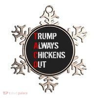 Taco Trump Always Chickens Out Ornament thumb 0