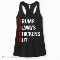 Taco Trump Always Chickens Out Women's Tank Top thumb 0