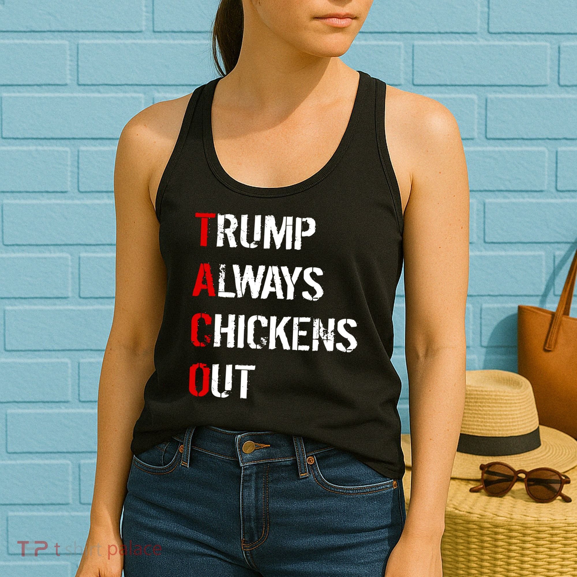 Taco Trump Always Chickens Out Women's Tank Top