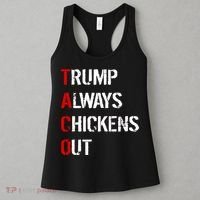 Taco Trump Always Chickens Out Women's Tank Top thumb 3