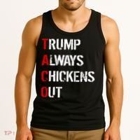 Taco Trump Always Chickens Out Tank Top thumb 3