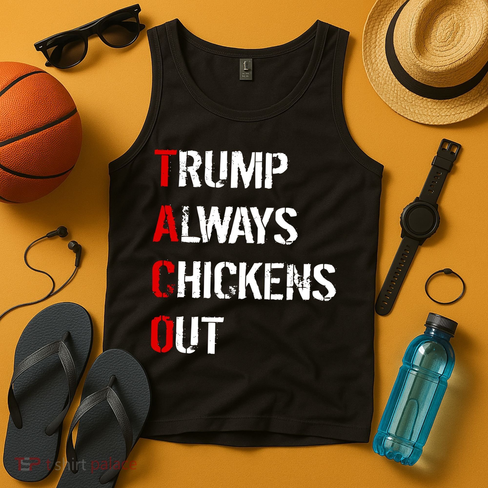 Taco Trump Always Chickens Out Tank Top