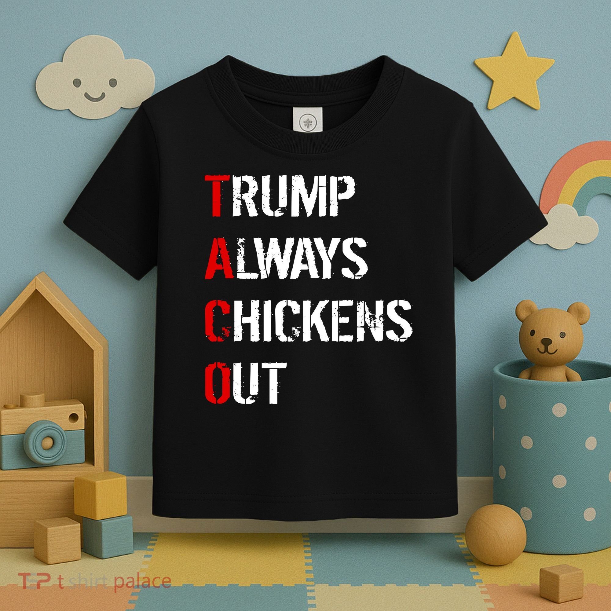 Taco Trump Always Chickens Out Toddler T-Shirt