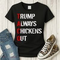 Taco Trump Always Chickens Out Women's T-Shirt thumb 3