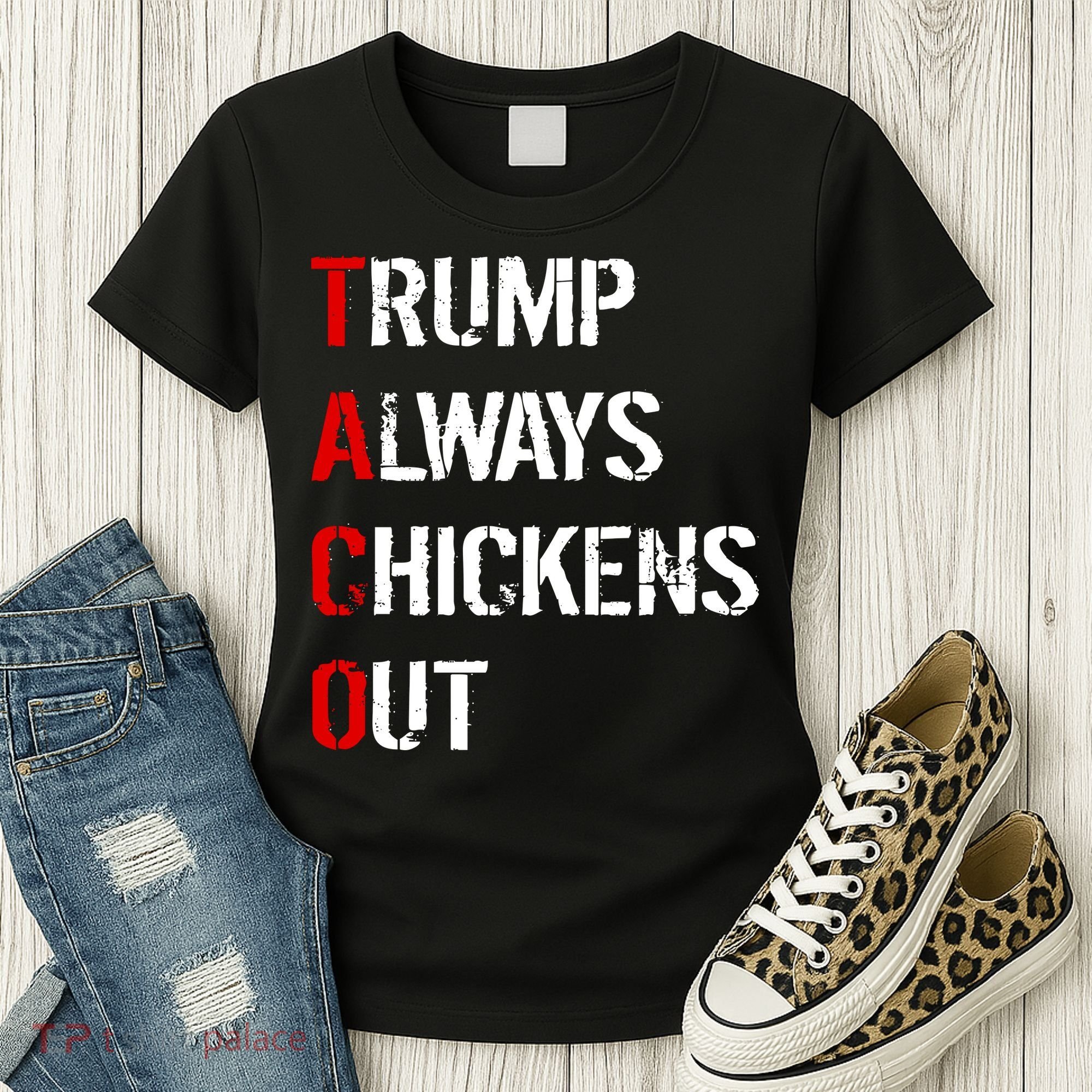 Taco Trump Always Chickens Out Women's T-Shirt