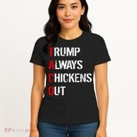 Taco Trump Always Chickens Out Women's T-Shirt thumb 4